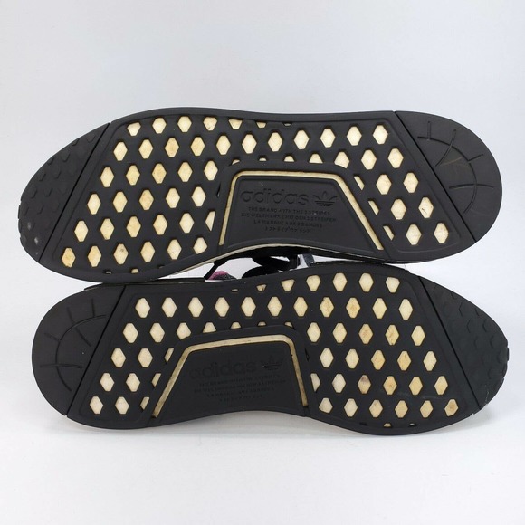 Adidas NMD R1 Core Athletic Training Shoe Mens Size 12 DB3586 Black White Pink - Picture 7 of 9